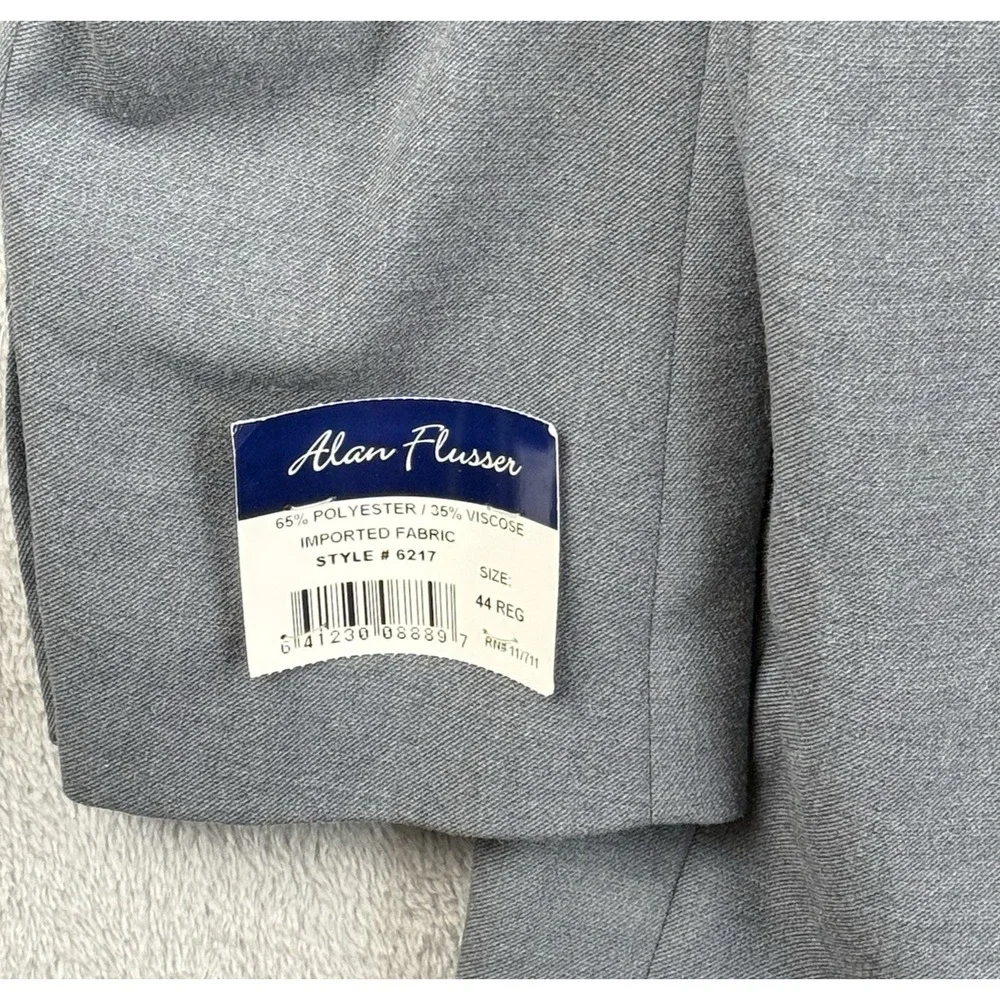 Alan Flusser Blazer Mens 44R Gray Suit Jacket‎ Business Formal Sport Coat NWT